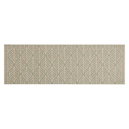 vidaXL Dywanik kuchenny, wzór w liście, 60x180 cm, aksamitny