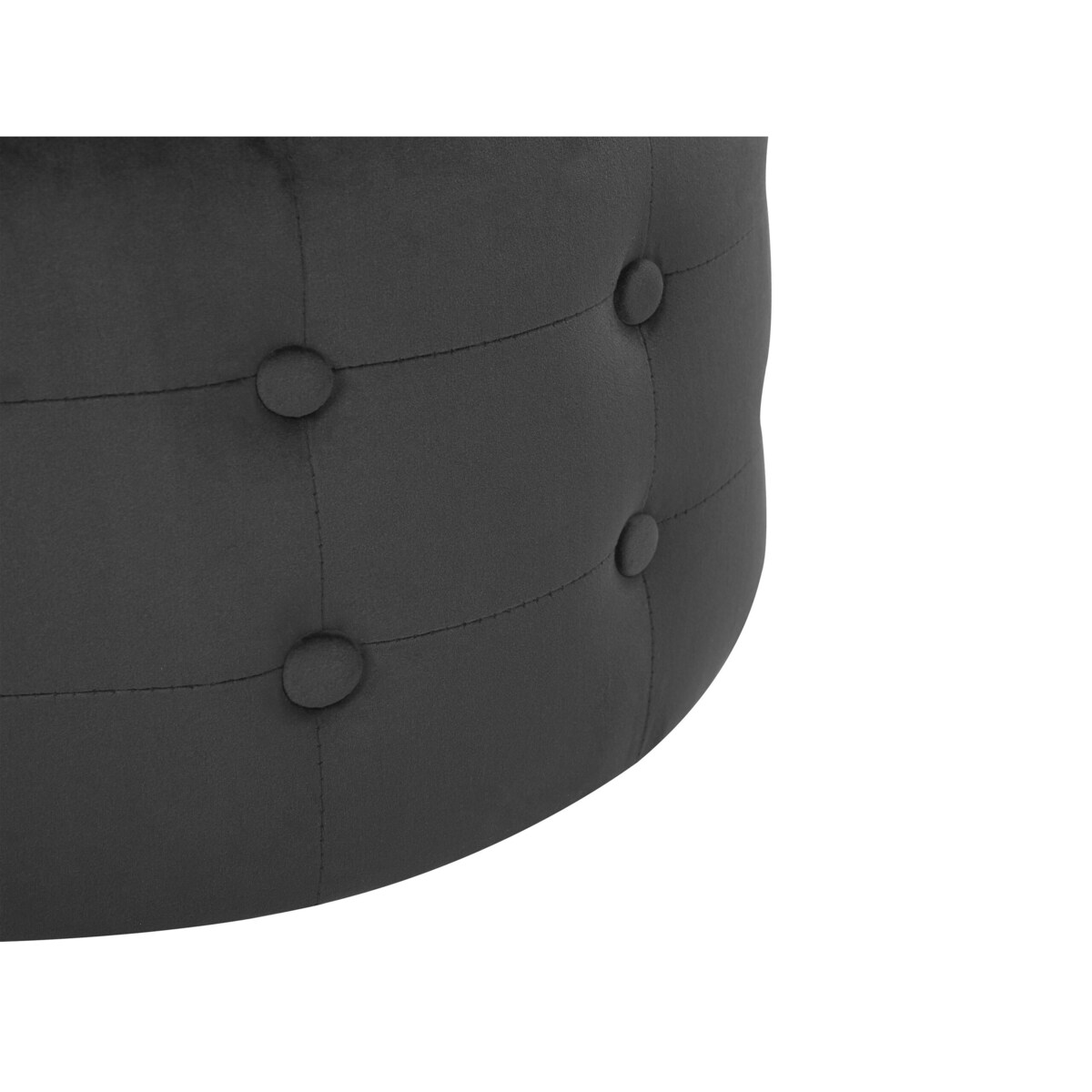 Puf welurowy ⌀ 55 cm czarny TAMPA