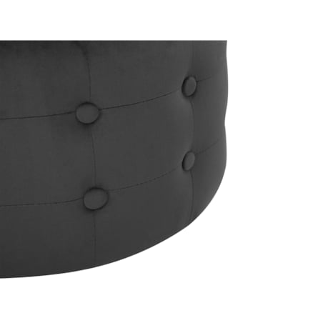 Puf welurowy ⌀ 55 cm czarny TAMPA