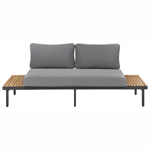 Sofa ogrodowa dla 2 osób FIVIZZANO Drewno akacjowe Ciemnoszary