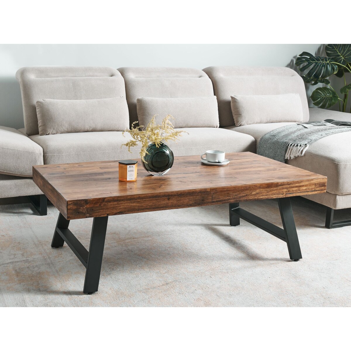 Stolik kawowy WARTON Drewno Ciemnobrązowy