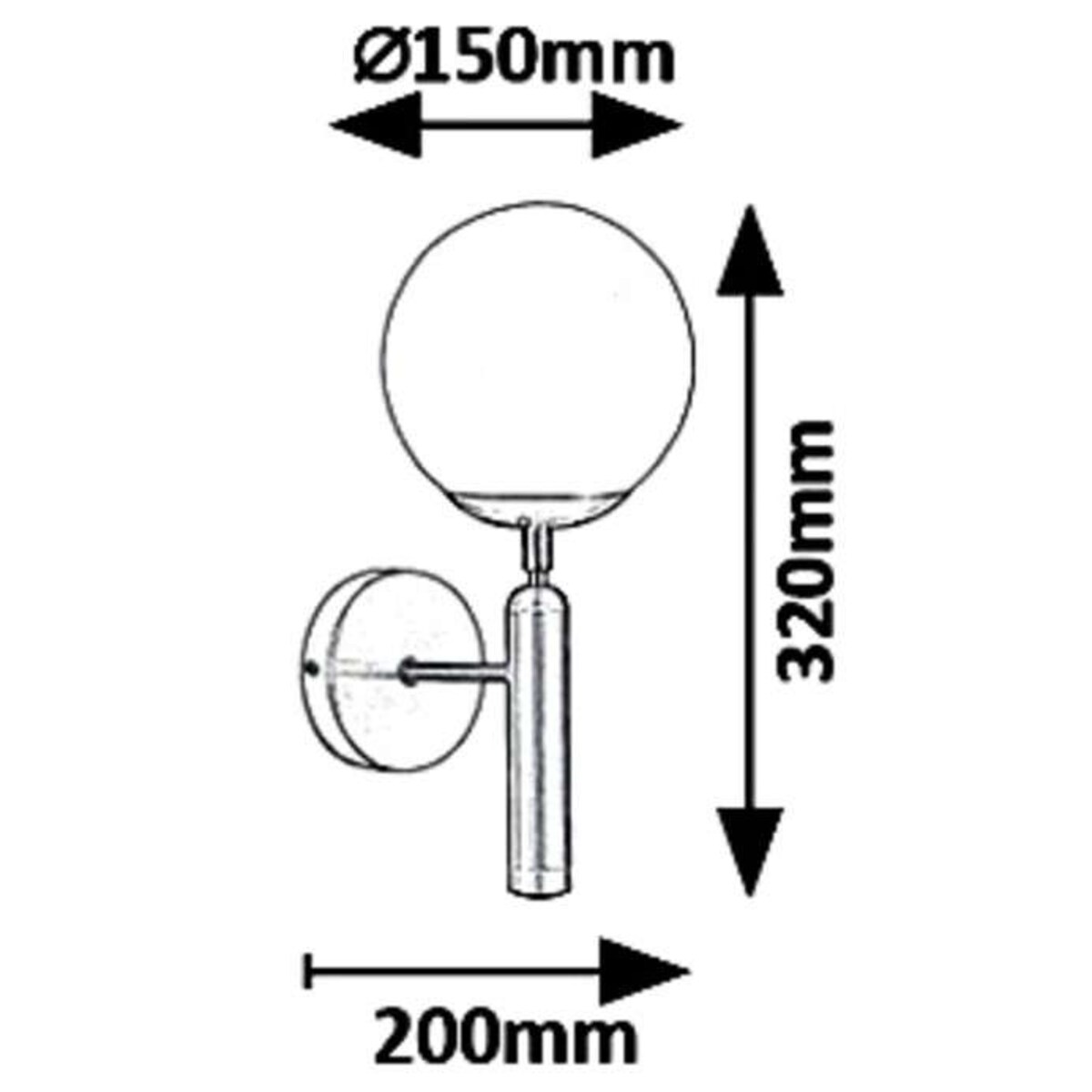 Kinkiet LAMPA ścienna DIVINA 5351 Rabalux szklana OPRAWA modernistyczna kula ball złota biała