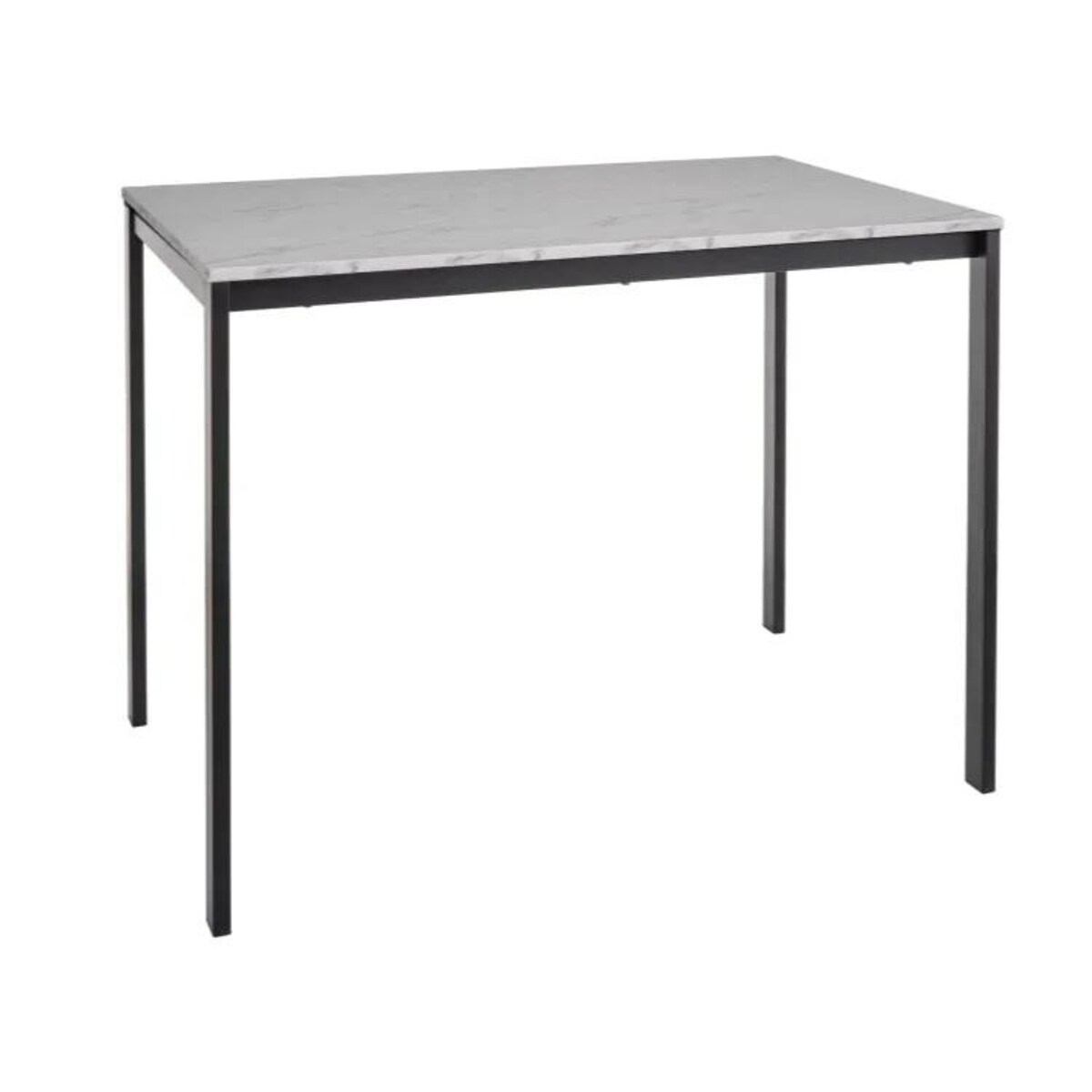 Stół MARIO 100x60 biały marmur/czarny