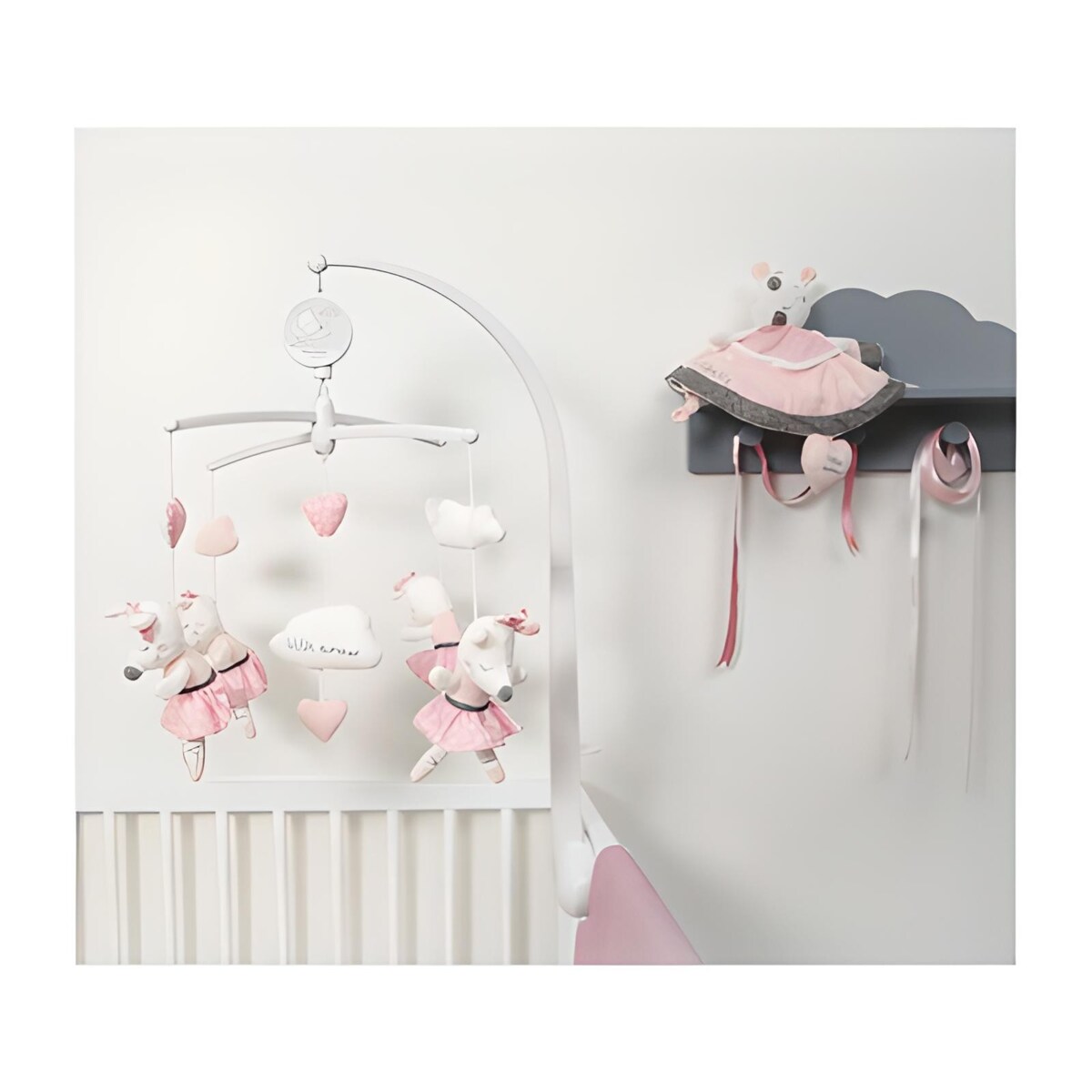 Karuzela z pozytywką do łóżeczka myszki baletnice LILIBELLE Sauthon