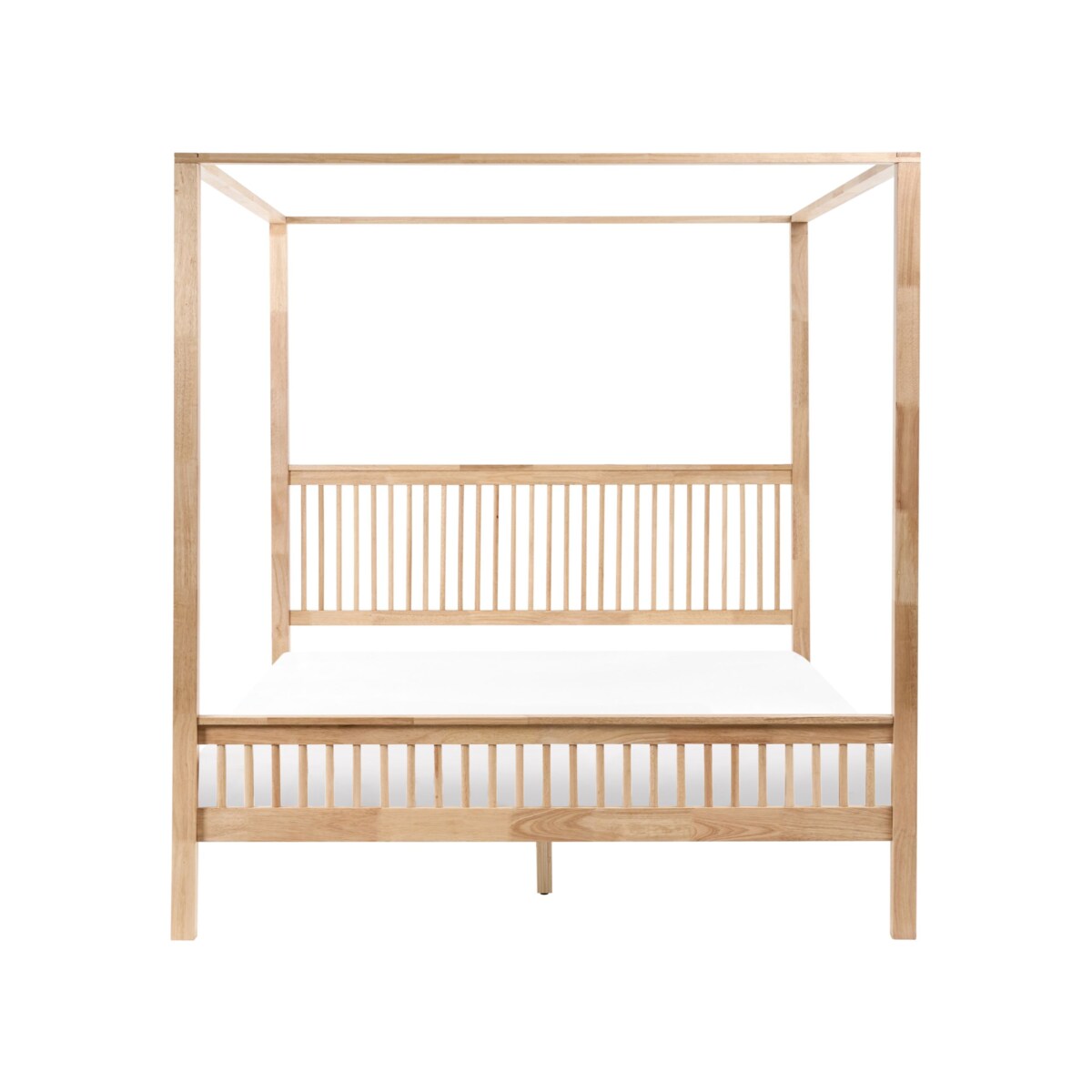 Łóżko z baldachimem Drewno HARFLEUR 180 x 200 cm Jasnobrązowy