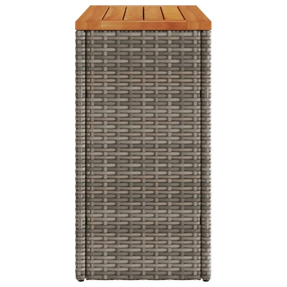 vidaXL Stolik ogrodowy z drewnianym blatem, szary, 58x27,5x55 cm