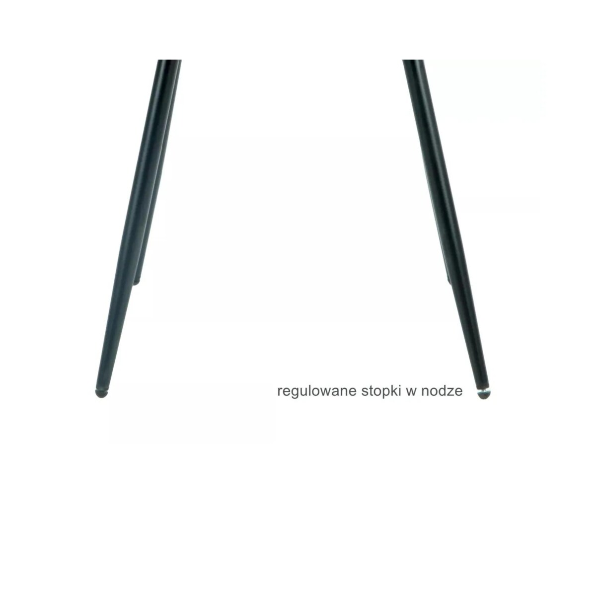 Krzesło tapicerowane RICK VELVET czarne