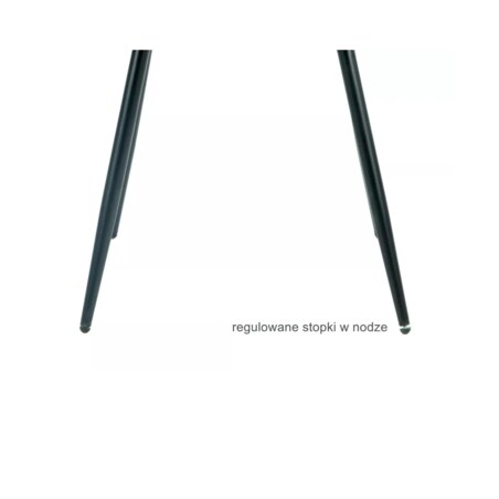 Krzesło tapicerowane RICK VELVET czarne