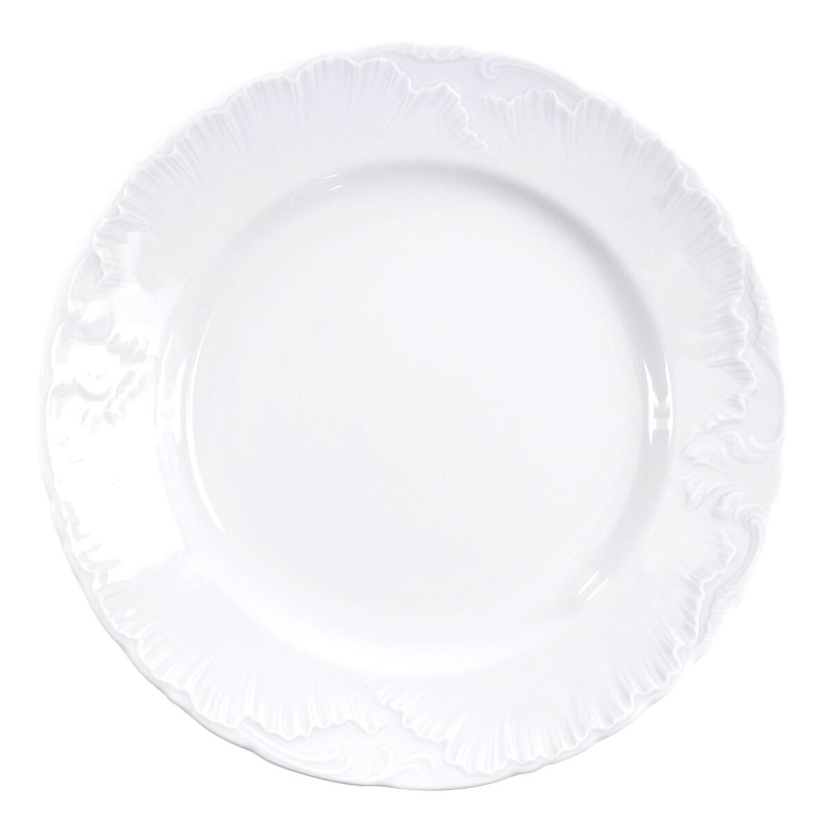 Talerz płytki 25 cm Rococo Maria białe 0001