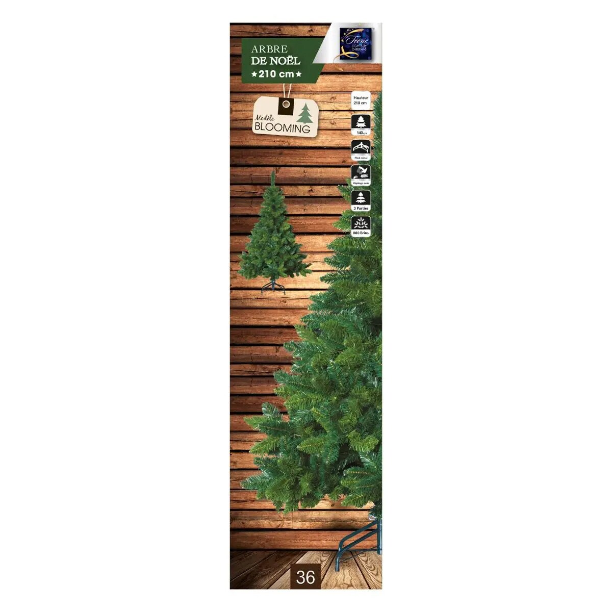 Choinka zielona na święta, 210 cm, tworzywo sztuczne