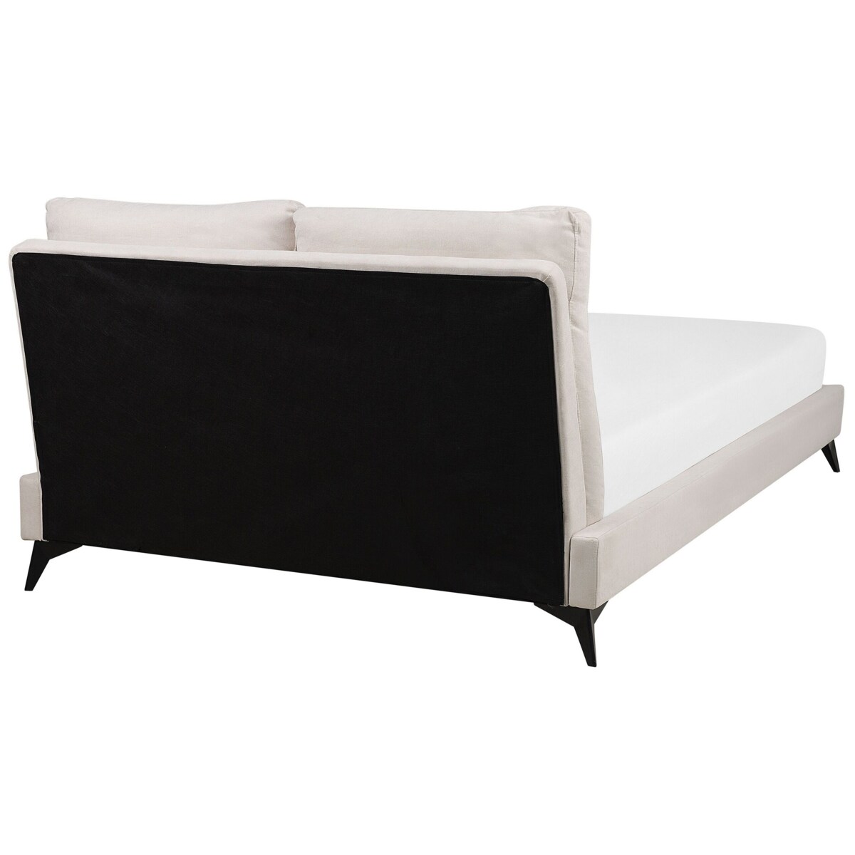 Łóżko tapicerowane 160 x 200 cm beżowe MELLE