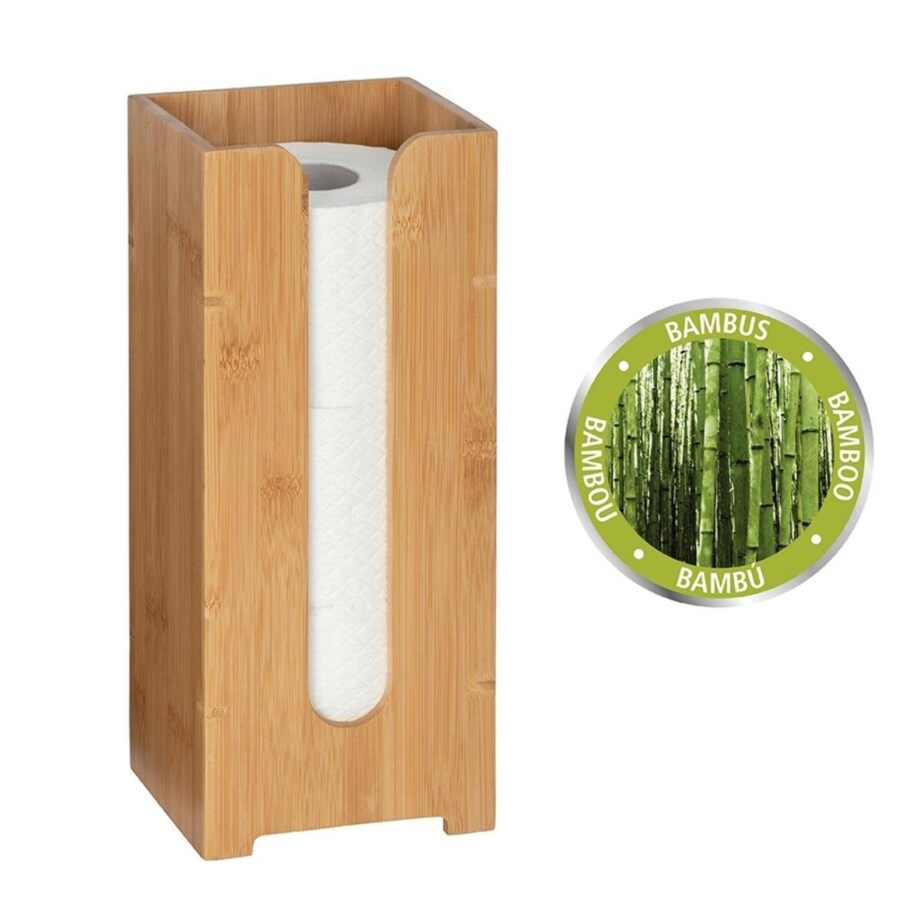 Stojak na papier toaletowy BAMBUSA, bambusowy, WENKO