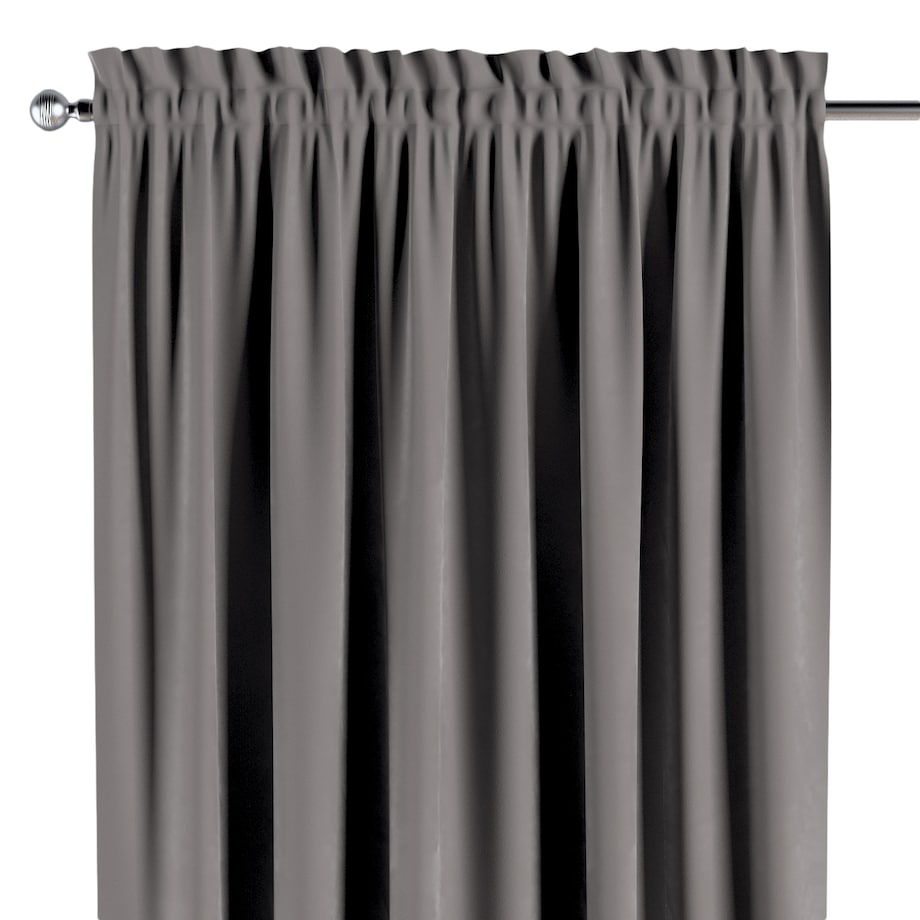 Zasłona na kanale z grzywką 1 szt. 130x260 gołębi szary