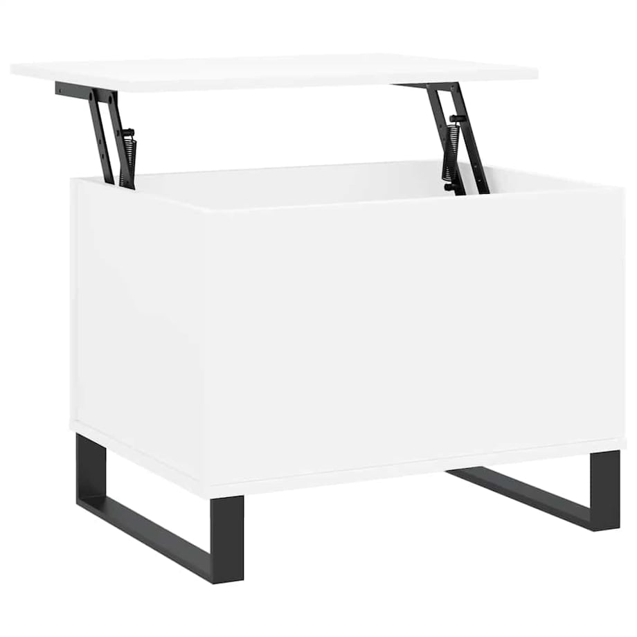 vidaXL Stolik kawowy, biały 60x44,5x45 cm, materiał drewnopochodny