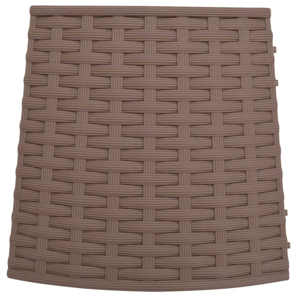 vidaXL Osłona pod choinkę, brązowa, Ø65x23 cm, plastikowa