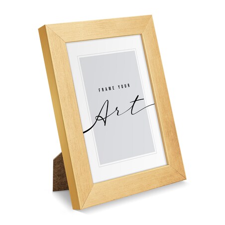 Złota ramka 21x29,7 cm, A4 szeroka ramka na zdjęcie, Knor-foto-ramki na zdjęcia i plakaty