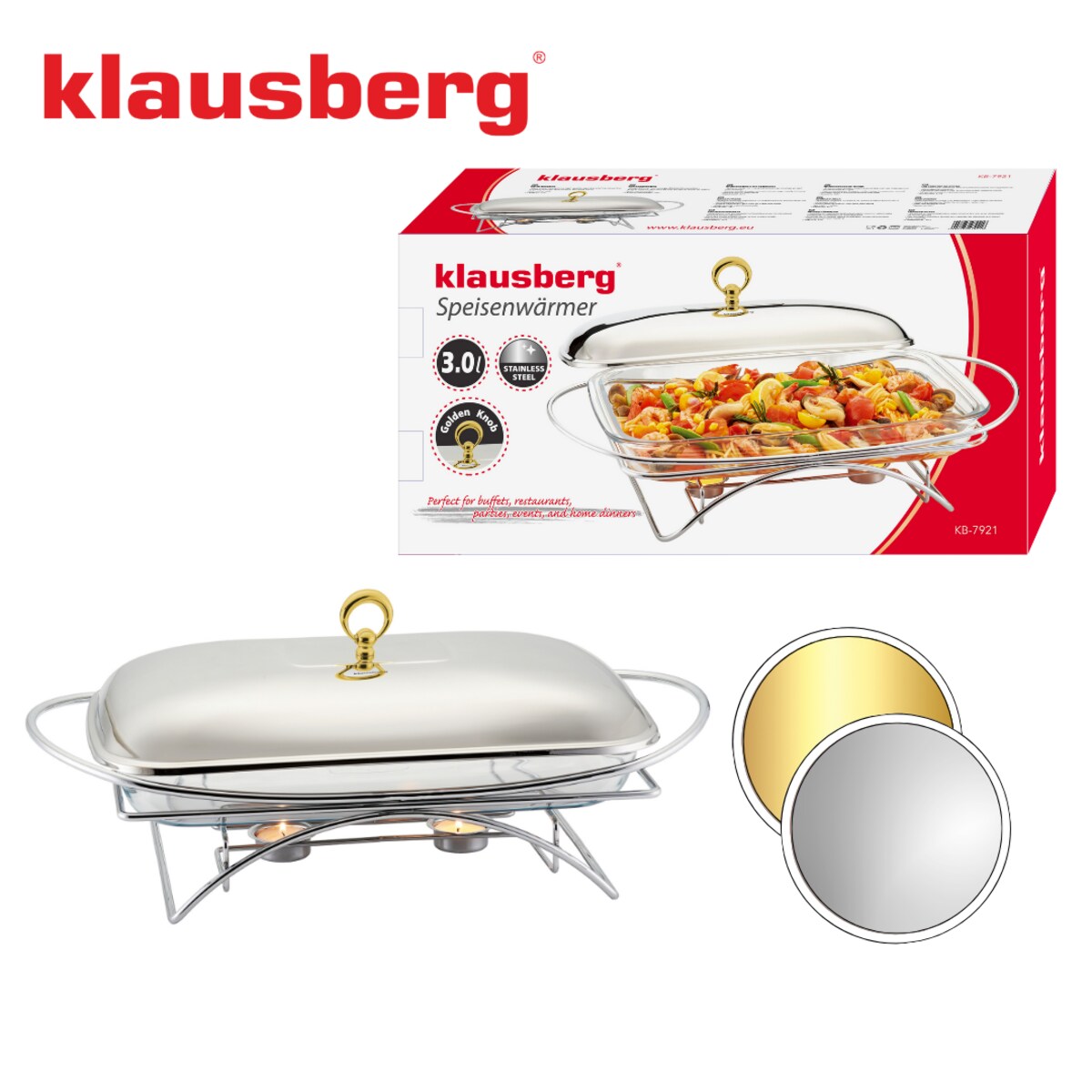 Podgrzewacz stołowy żaroodporny 3.0L KLAUSBERG