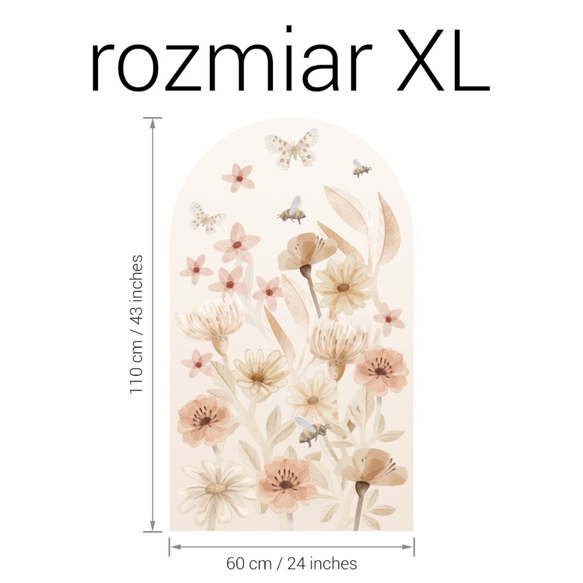 Naklejka na ścianę łuk Łąka XL