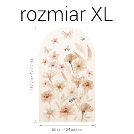 Naklejka na ścianę łuk Łąka XL