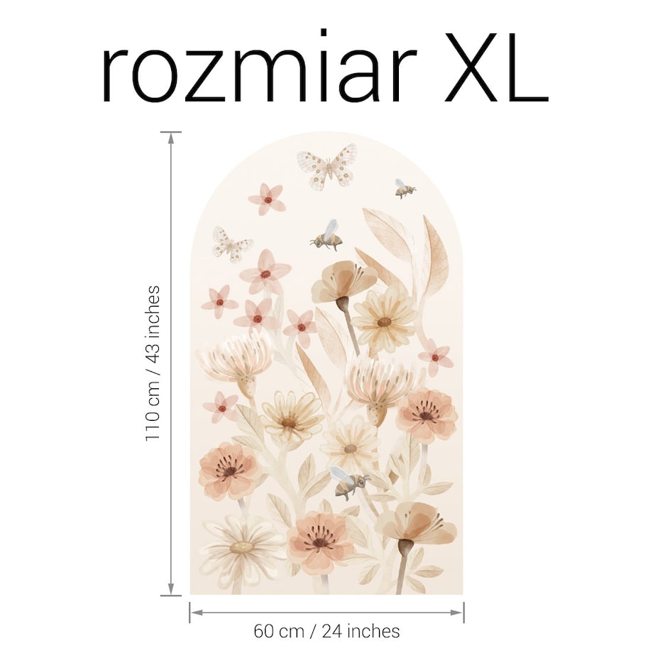 Naklejka na ścianę łuk Łąka XL