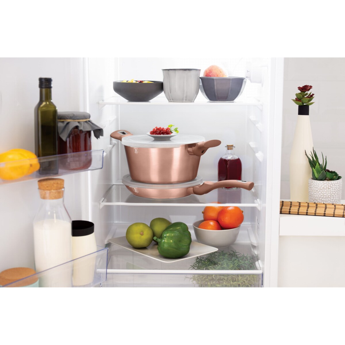 Zestaw 13 elementów garnki, patelnie, akcesoria kuchenne Rose Gold Berlinger Haus BH-7058