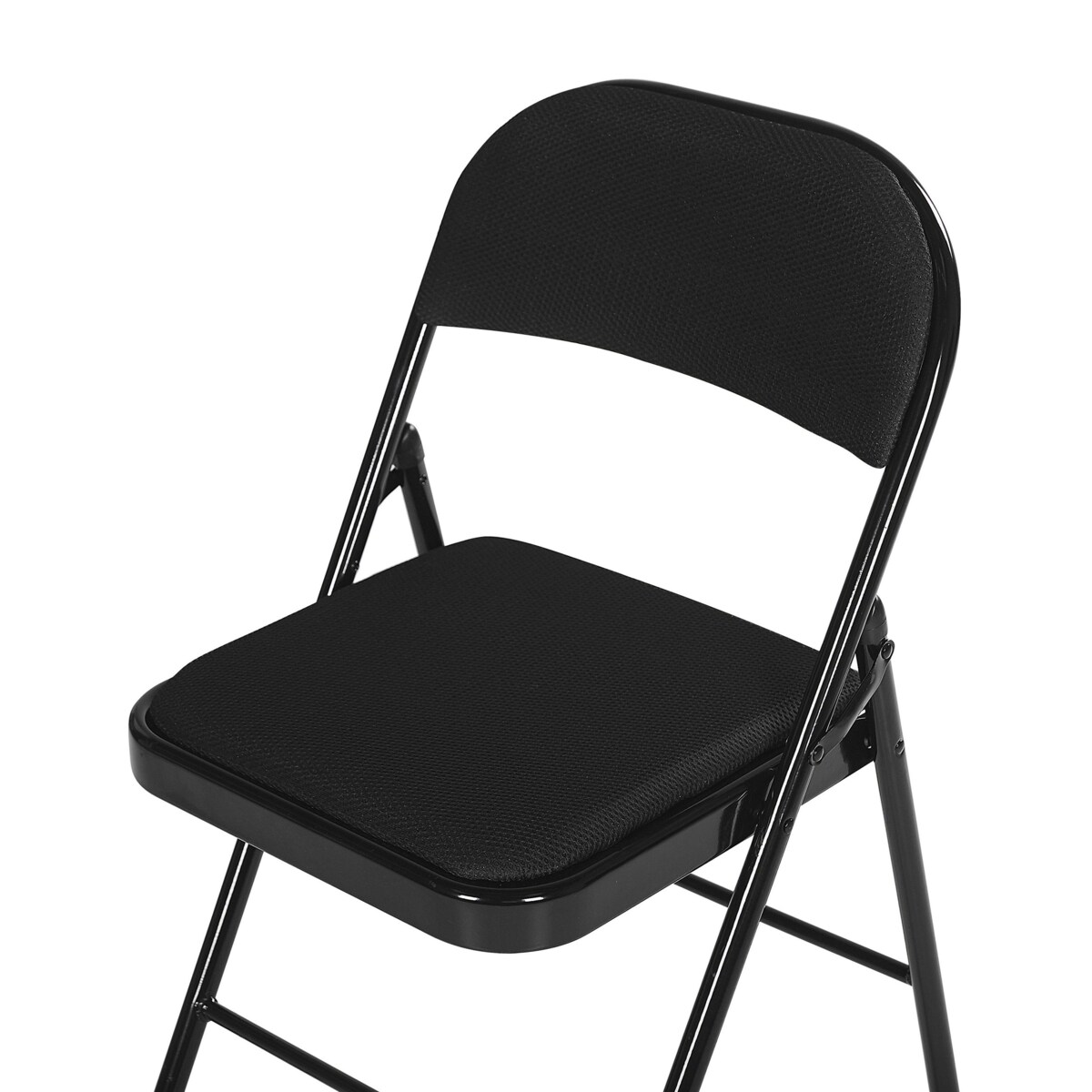 Zestaw 4 krzeseł składanych czarny SPARKS