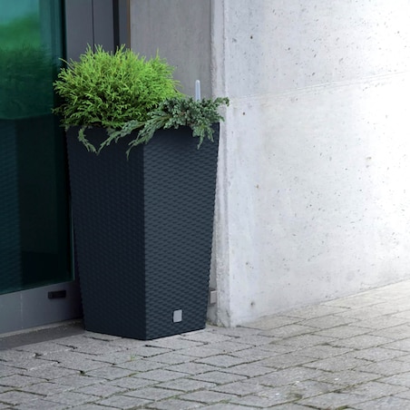 Doniczka Donica Ogrodowa Rattan Wysoka Wkład 50Cm