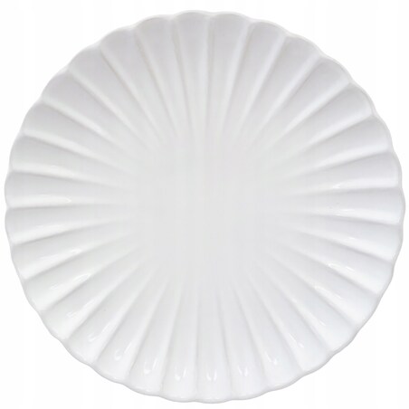 TALERZ DESEROWY BIAŁY 21CM CERAMICZNY OKRĄGŁY SERWIS NA SZTUKI DO CIAST