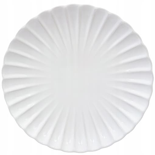TALERZ DESEROWY BIAŁY 21CM CERAMICZNY OKRĄGŁY SERWIS NA SZTUKI DO CIAST