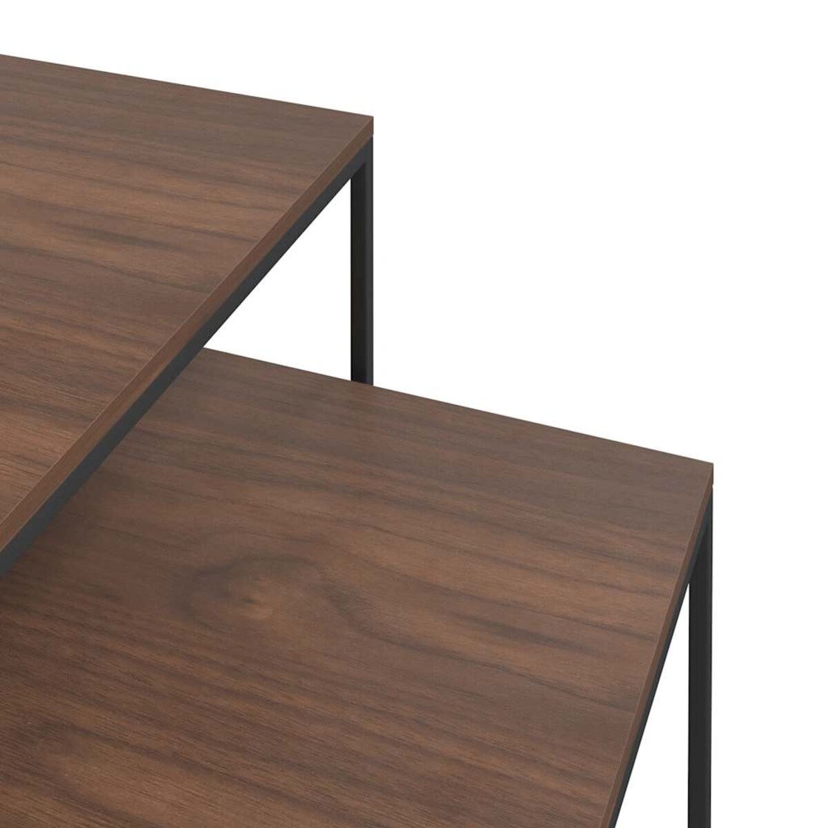 vidaXL Zestaw stolików kawowych 2 szt. materiał drewnopochodny i metal