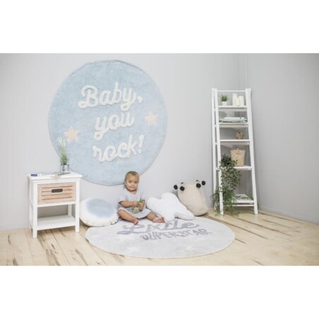 Dywan Bawełniany Baby, you rock Ø120cm Mr Wonderful & Lorena Canals