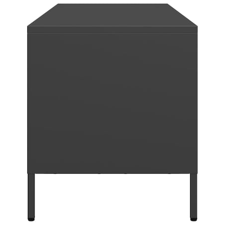 vidaXL Szafka RTV, czarna, 101,5x39x43,5 cm, stal walcowana na zimno