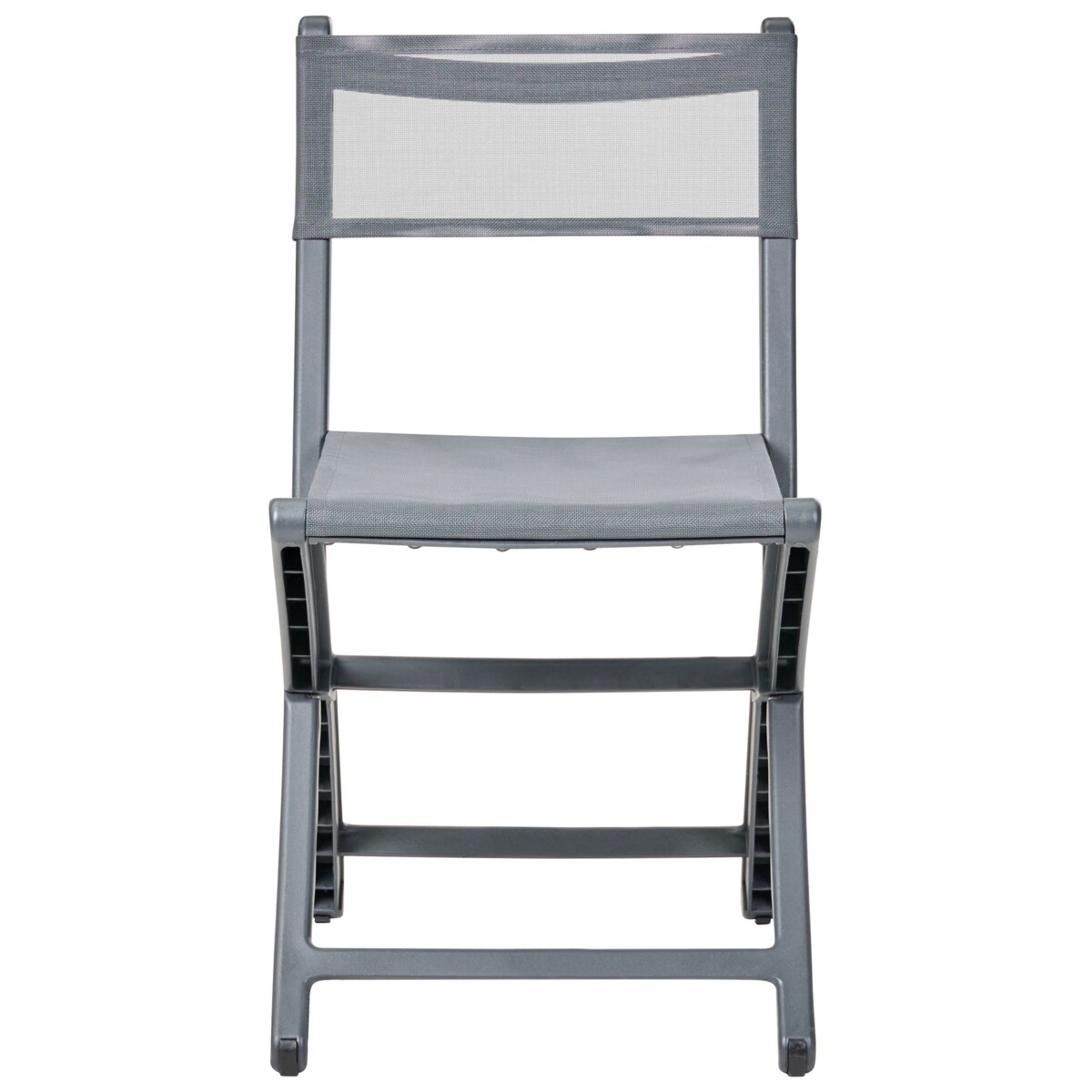 Zestaw 4 krzeseł ogrodowych TALCA Ciemnoszary