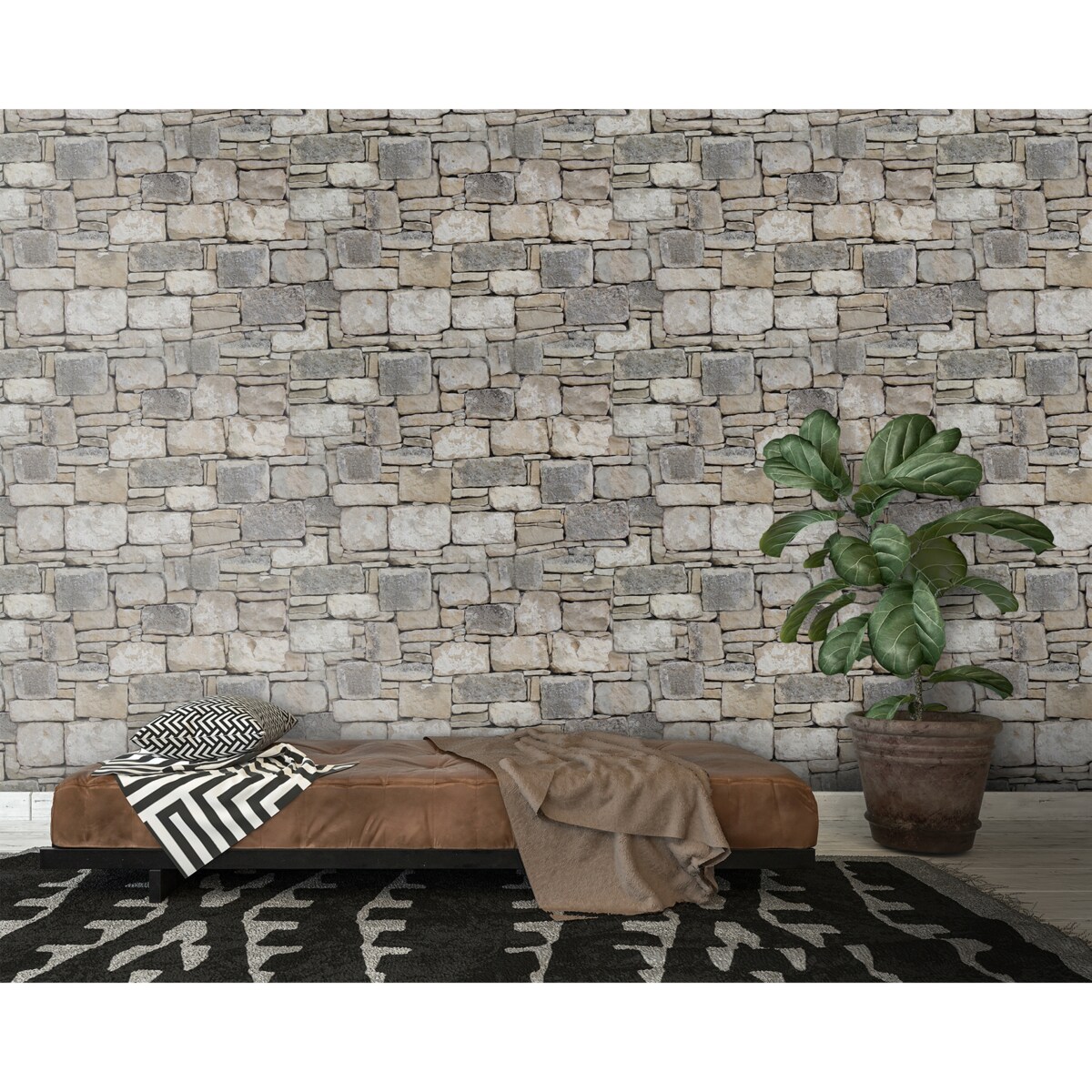 Tapeta Szary murek, 416x254cm