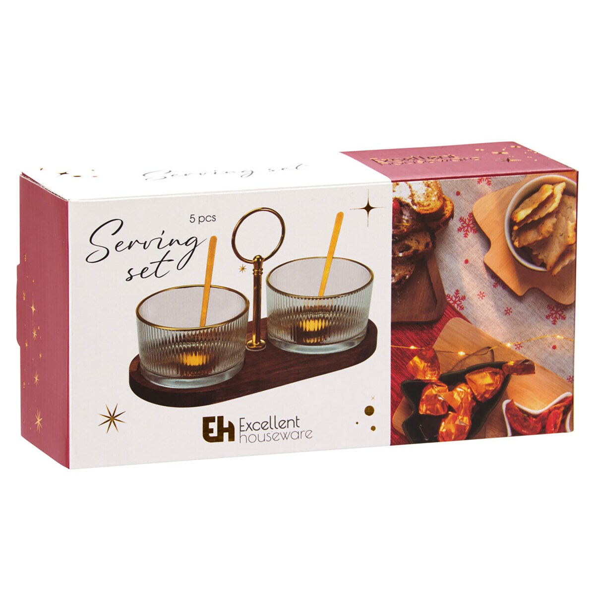 Zestaw Do Serwowania Sosjerka Miseczki Do Dipów Sosów Na Przekąski 5 el.