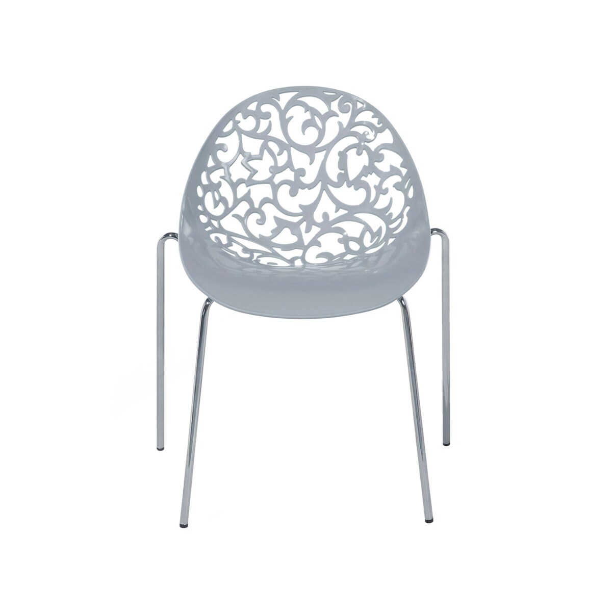 Zestaw 4 krzeseł szary MUMFORD