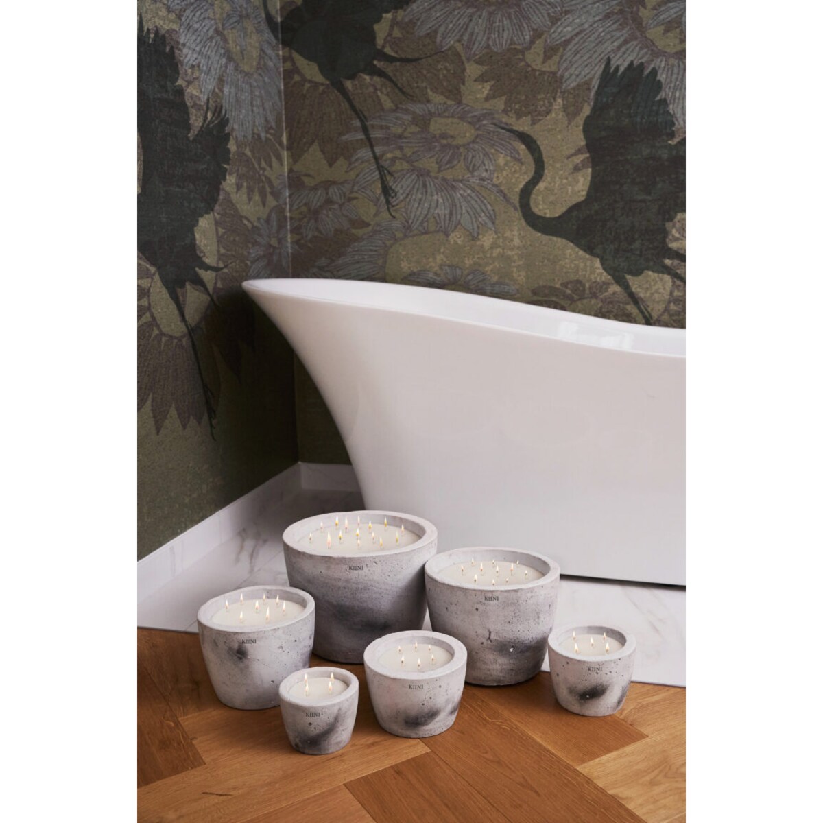 KIINI Świeca Betonowa S Biała