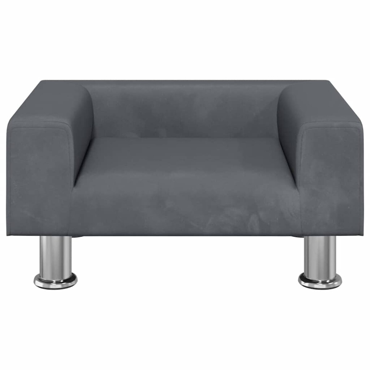vidaXL Sofa dla dzieci, ciemnoszara, 50x40x26,5 cm, aksamitna