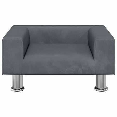 vidaXL Sofa dla dzieci, ciemnoszara, 50x40x26,5 cm, aksamitna
