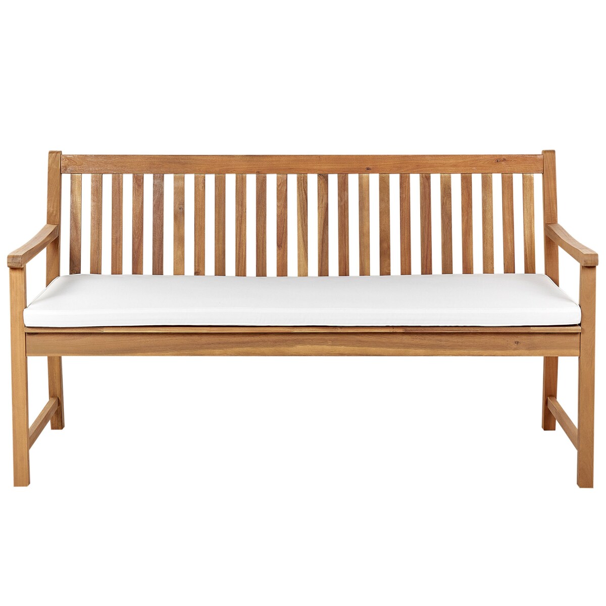 Poduszka na ławkę ogrodową VIVARA 152 x 54 cm Złamana biel