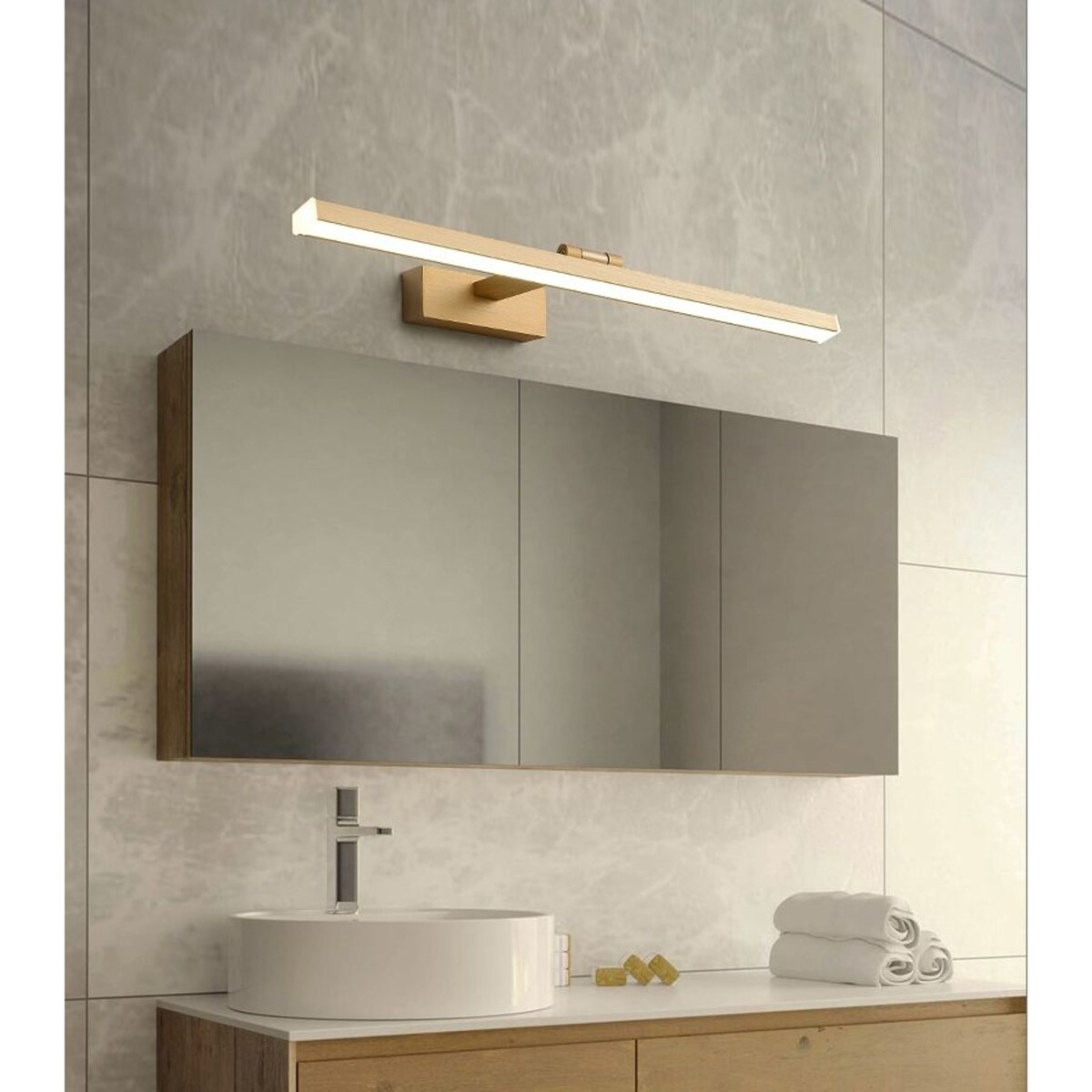 Kinkiet Led App835-1W Line 80Cm Złoty, Metal