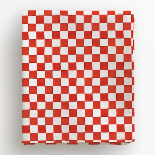 Obrus świąteczny - czerwona krata - 140x320