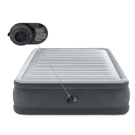 Materac dmuchany dwuosobowy Intex 64414ND welurowy z pompką 230V