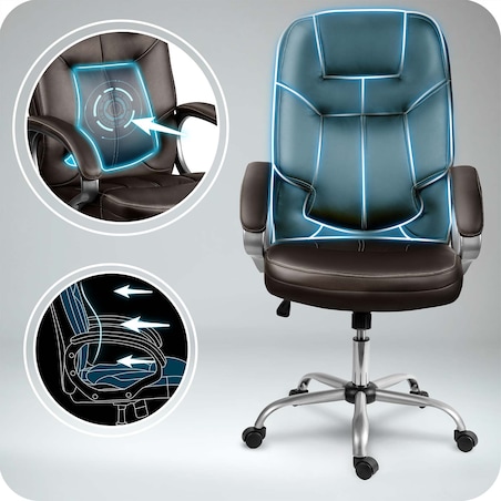 Fotel biurowy Sofotel 355 ciemny brąz - dark brown