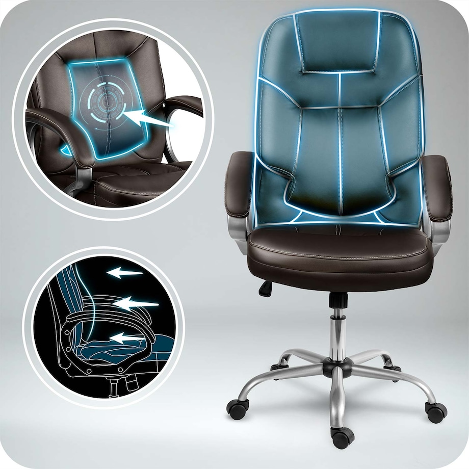 Fotel biurowy Sofotel 355 ciemny brąz - dark brown