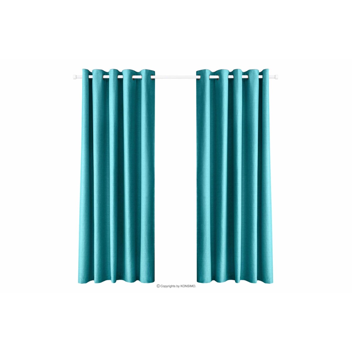 Konsimo LUTES Zasłona, turkusowy