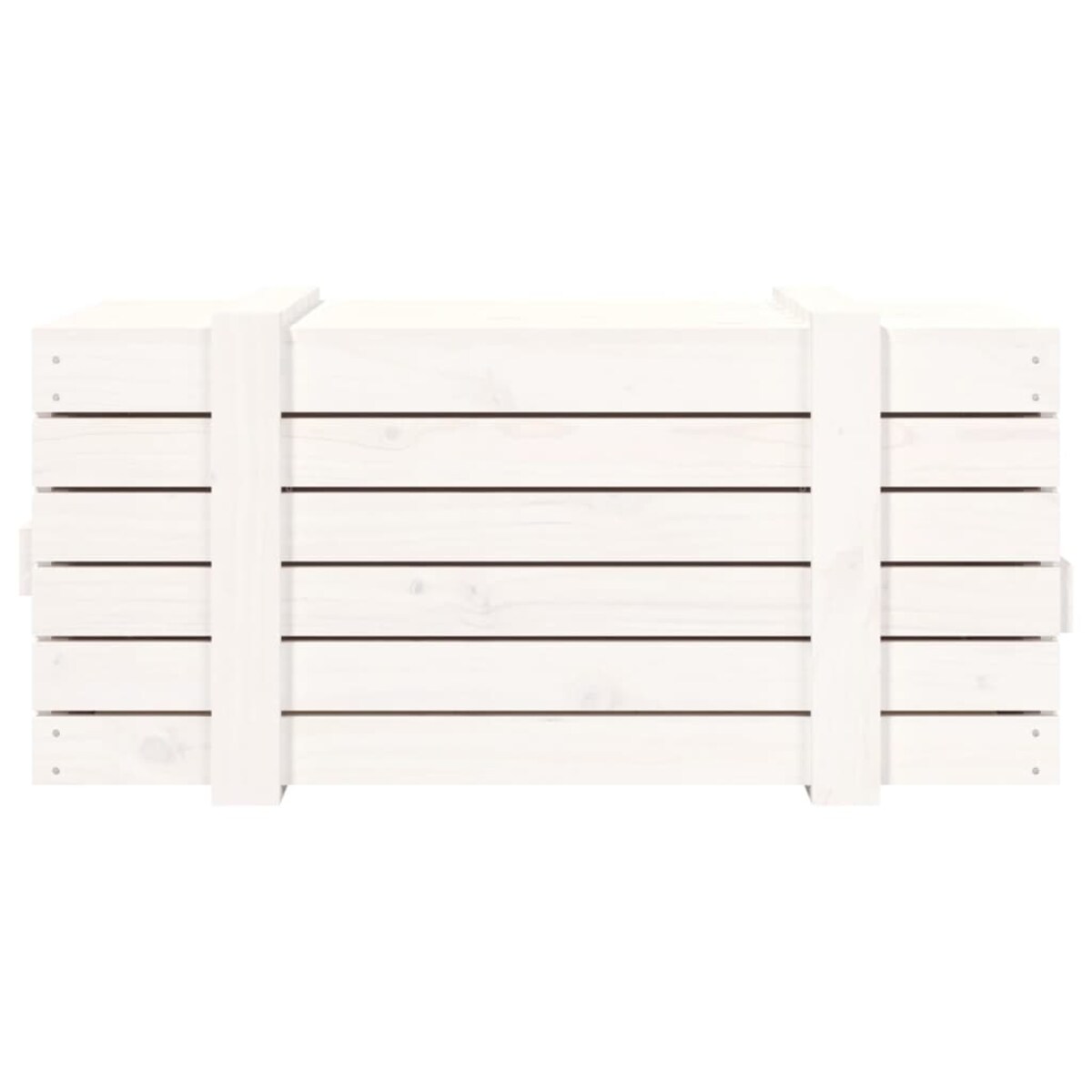 vidaXL Skrzynia do przechowywania, biała, 91x40,5x42 cm, sosnowa