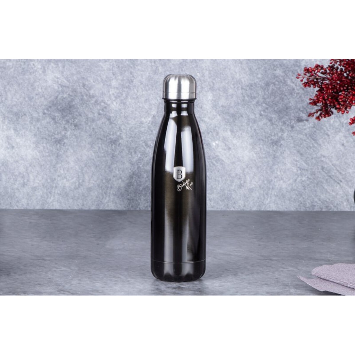 Butelka termiczna 500ml BERLINGER HAUS Metallic Shiny Black