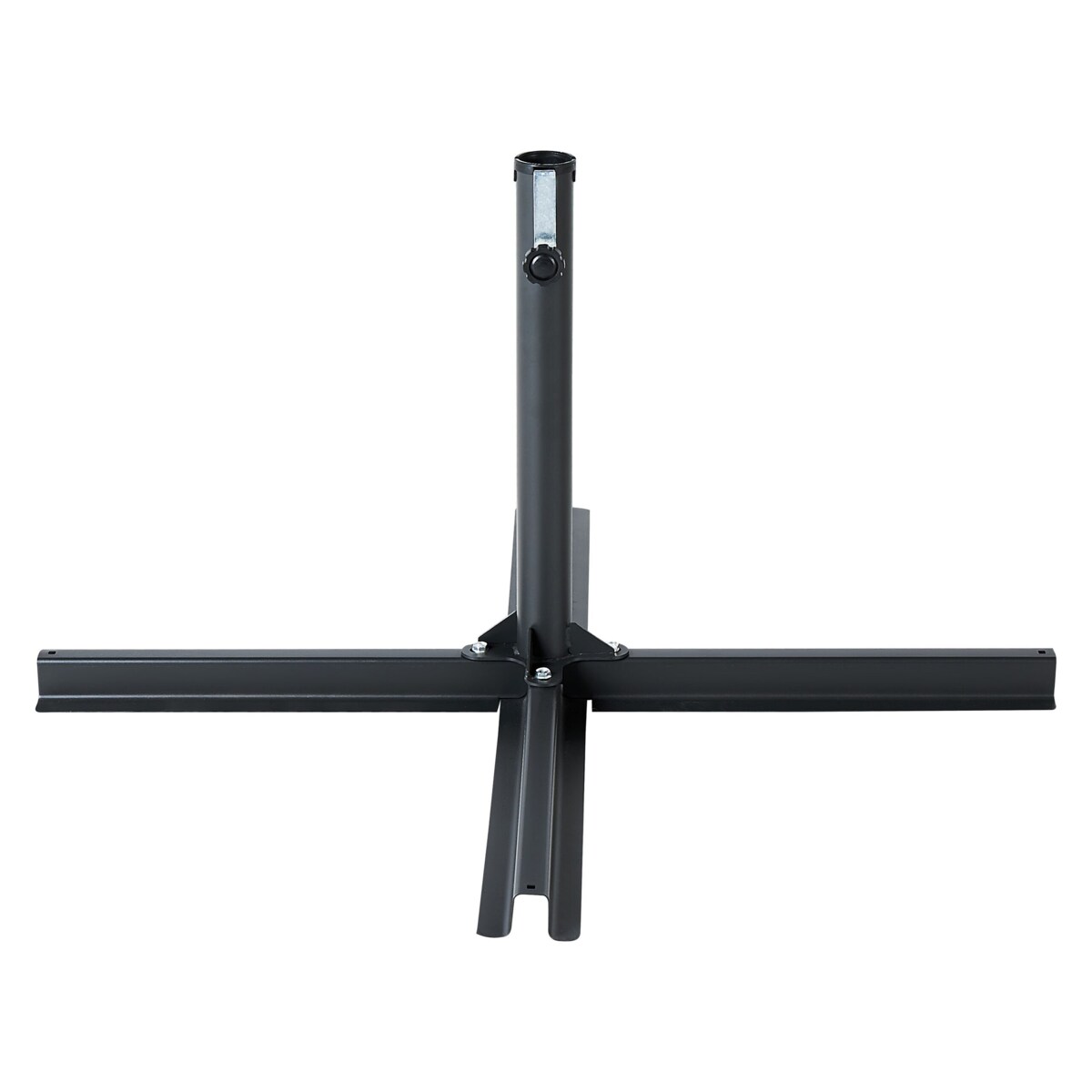 Metalowy stojak pod parasol ogrodowy czarny VICCHIO