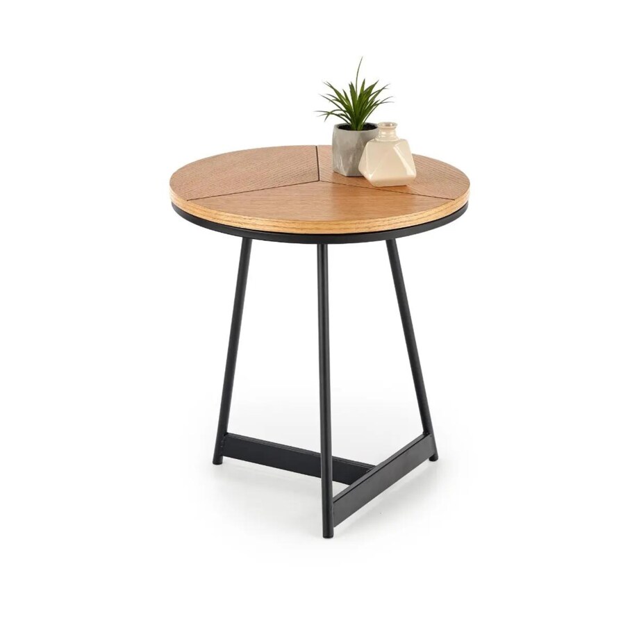 Stolik kawowy KARIDA S 45x45 dąb/czarny